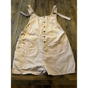BDG Urban Outfitters Peach Button Women's Romper Shorts Overalls Size Medium